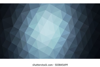 Dark blue polygonal illustration, which consist of triangles. Geometric background in Origami style with gradient. Triangular design for your business.