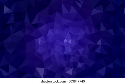 Dark blue polygonal illustration, which consist of triangles. Geometric background in Origami style with gradient. Triangular design for your business.