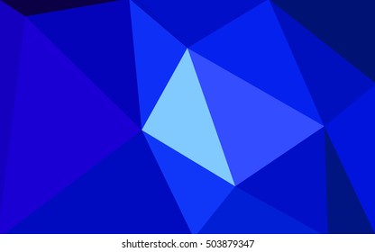 Dark blue polygonal illustration, which consist of triangles. Geometric background in Origami style with gradient. Triangular design for your business.