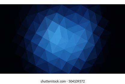 Dark blue polygonal illustration, which consist of triangles. Geometric background in Origami style with gradient. Triangular design for your business.