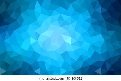 Dark blue polygonal illustration, which consist of triangles. Geometric background in Origami style with gradient. Triangular design for your business.