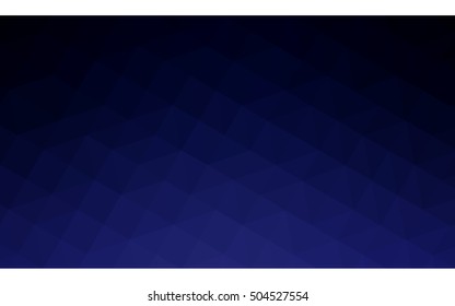 Dark blue polygonal illustration, which consist of triangles. Geometric background in Origami style with gradient. Triangular design for your business.