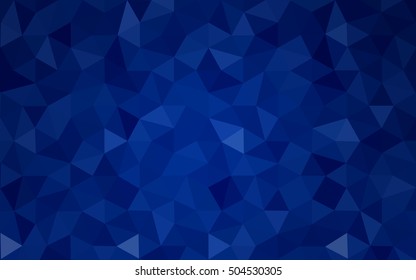 Dark blue polygonal illustration, which consist of triangles. Geometric background in Origami style with gradient. Triangular design for your business.