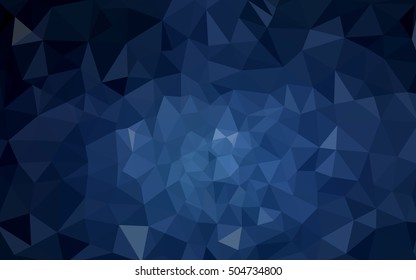 Dark blue polygonal illustration, which consist of triangles. Geometric background in Origami style with gradient. Triangular design for your business.