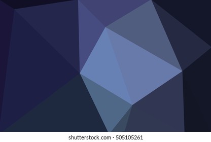 Dark blue polygonal illustration, which consist of triangles. Geometric background in Origami style with gradient. Triangular design for your business.