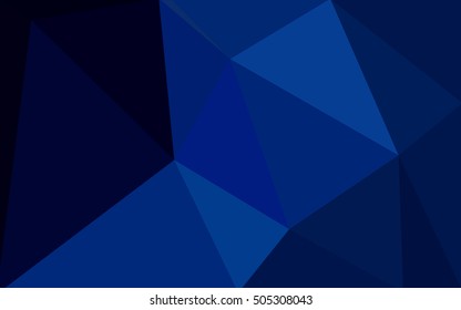 Dark blue polygonal illustration, which consist of triangles. Geometric background in Origami style with gradient. Triangular design for your business.