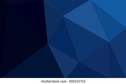 Dark blue polygonal illustration, which consist of triangles. Geometric background in Origami style with gradient. Triangular design for your business.