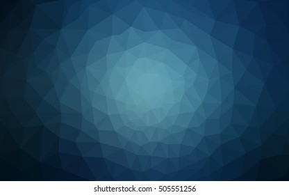 Dark blue polygonal illustration, which consist of triangles. Geometric background in Origami style with gradient. Triangular design for your business.