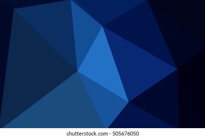Dark blue polygonal illustration, which consist of triangles. Geometric background in Origami style with gradient. Triangular design for your business.