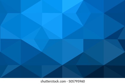 Dark blue polygonal illustration, which consist of triangles. Geometric background in Origami style with gradient. Triangular design for your business.