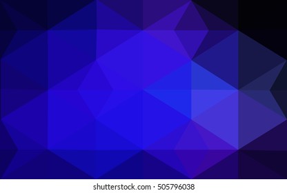 Dark blue polygonal illustration, which consist of triangles. Geometric background in Origami style with gradient. Triangular design for your business.