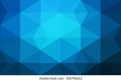 Dark blue polygonal illustration, which consist of triangles. Geometric background in Origami style with gradient. Triangular design for your business.
