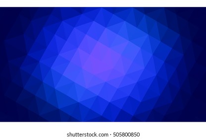 Dark blue polygonal illustration, which consist of triangles. Geometric background in Origami style with gradient. Triangular design for your business.