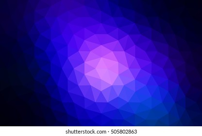 Dark blue polygonal illustration, which consist of triangles. Geometric background in Origami style with gradient. Triangular design for your business.