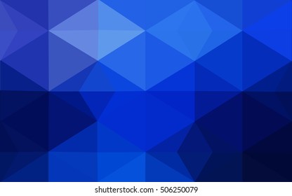 Dark blue polygonal illustration, which consist of triangles. Geometric background in Origami style with gradient. Triangular design for your business.