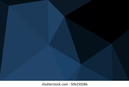 Dark blue polygonal illustration, which consist of triangles. Geometric background in Origami style with gradient. Triangular design for your business.