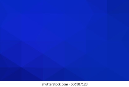 Dark blue polygonal illustration, which consist of triangles. Geometric background in Origami style with gradient. Triangular design for your business.