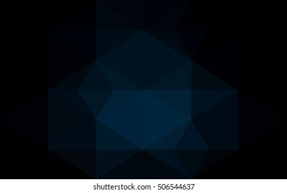 Dark blue polygonal illustration, which consist of triangles. Geometric background in Origami style with gradient. Triangular design for your business.