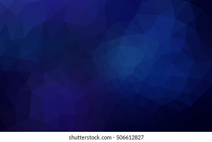 Dark blue polygonal illustration, which consist of triangles. Geometric background in Origami style with gradient. Triangular design for your business.