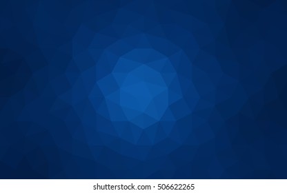 Dark blue polygonal illustration, which consist of triangles. Geometric background in Origami style with gradient. Triangular design for your business.