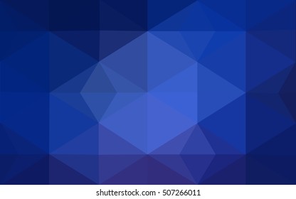 Dark blue polygonal illustration, which consist of triangles. Geometric background in Origami style with gradient. Triangular design for your business.