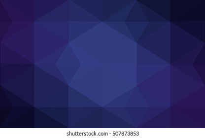 Dark blue polygonal illustration, which consist of triangles. Geometric background in Origami style with gradient. Triangular design for your business.