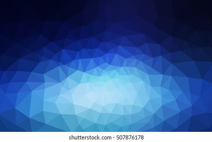 Dark blue polygonal illustration, which consist of triangles. Geometric background in Origami style with gradient. Triangular design for your business.