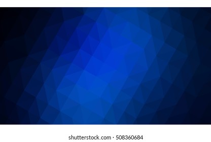 Dark blue polygonal illustration, which consist of triangles. Geometric background in Origami style with gradient. Triangular design for your business.