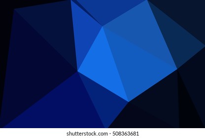 Dark blue polygonal illustration, which consist of triangles. Geometric background in Origami style with gradient. Triangular design for your business.