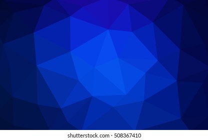 Dark blue polygonal illustration, which consist of triangles. Triangular design for your business. Creative geometric background in Origami style with gradient.