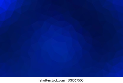 Dark blue polygonal illustration, which consist of triangles. Geometric background in Origami style with gradient. Triangular design for your business.