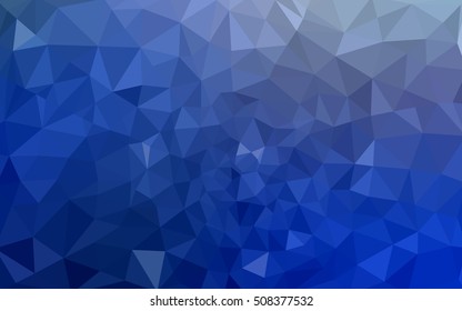 Dark blue polygonal illustration, which consist of triangles. Geometric background in Origami style with gradient. Triangular design for your business.