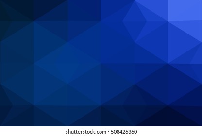 Dark blue polygonal illustration, which consist of triangles. Geometric background in Origami style with gradient. Triangular design for your business.