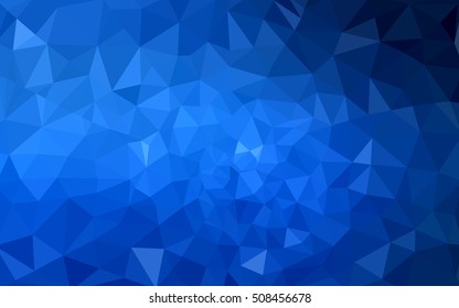 Dark blue polygonal illustration, which consist of triangles. Geometric background in Origami style with gradient. Triangular design for your business.