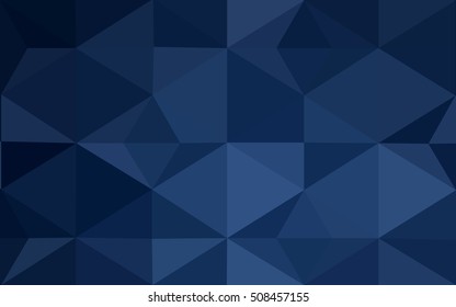 Dark blue polygonal illustration, which consist of triangles. Geometric background in Origami style with gradient. Triangular design for your business.