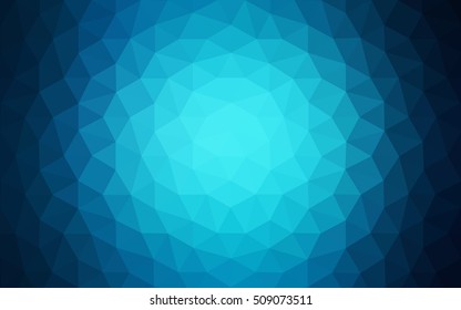 Dark blue polygonal illustration, which consist of triangles. Geometric background in Origami style with gradient. Triangular design for your business.