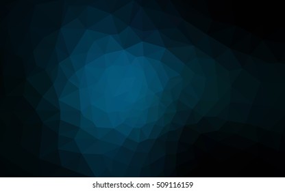 Dark blue polygonal illustration, which consist of triangles. Geometric background in Origami style with gradient. Triangular design for your business.