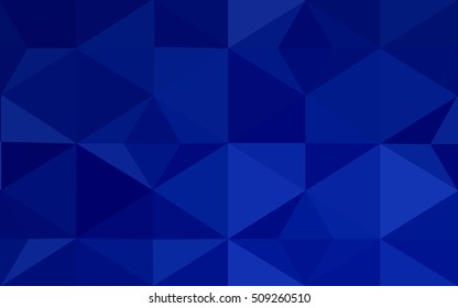 Dark blue polygonal illustration, which consist of triangles. Geometric background in Origami style with gradient. Triangular design for your business.
