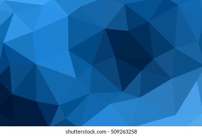 Dark blue polygonal illustration, which consist of triangles. Triangular design for your business. Creative geometric background in Origami style with gradient.