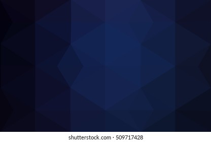Dark blue polygonal illustration, which consist of triangles. Geometric background in Origami style with gradient. Triangular design for your business.