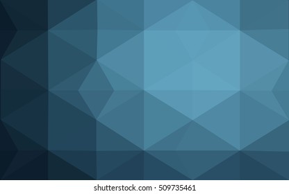 Dark blue polygonal illustration, which consist of triangles. Geometric background in Origami style with gradient. Triangular design for your business.