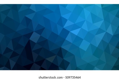 Dark blue polygonal illustration, which consist of triangles. Geometric background in Origami style with gradient. Triangular design for your business.