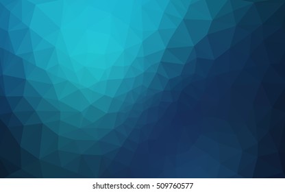 Dark blue polygonal illustration, which consist of triangles. Geometric background in Origami style with gradient. Triangular design for your business.