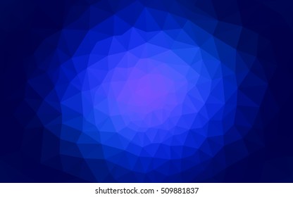 Dark blue polygonal illustration, which consist of triangles. Geometric background in Origami style with gradient. Triangular design for your business.