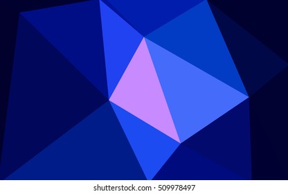 Dark blue polygonal illustration, which consist of triangles. Geometric background in Origami style with gradient. Triangular design for your business.