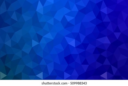 Dark blue polygonal illustration, which consist of triangles. Geometric background in Origami style with gradient. Triangular design for your business.