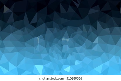 Dark blue polygonal illustration, which consist of triangles. Geometric background in Origami style with gradient. Triangular design for your business.