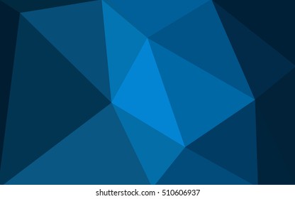 Dark blue polygonal illustration, which consist of triangles. Geometric background in Origami style with gradient. Triangular design for your business.