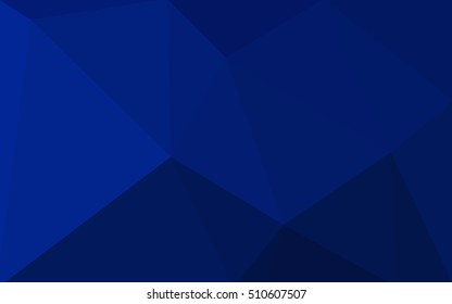 Dark blue polygonal illustration, which consist of triangles. Geometric background in Origami style with gradient. Triangular design for your business.