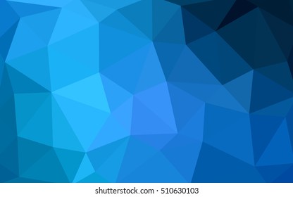 Dark blue polygonal illustration, which consist of triangles. Triangular design for your business. Creative geometric background in Origami style with gradient.